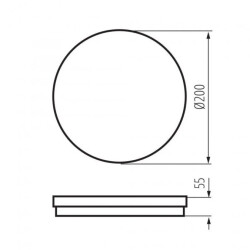 Plafoniera LED BENO ECO 12W CCT O B 1050lm(WW)/1150lm(NW)/1100lm(CW) 3000/4000/6500K regulacja barwy IP65 czarny 38381