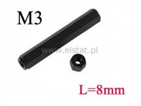 KDI6M3X08 tulejka dystansowa czarna 110stC