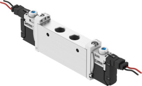 Pneumatyczne zawory elektromagnetyczne Festo 5/3-Way, Pressurised G 1/8 24V dc