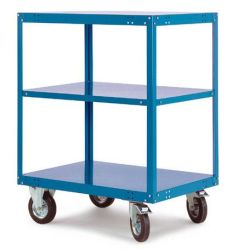 Manuflex TT4232.9006 Wóżek regałowy stal malowany proszkowo Maksymalne obciążenie: 400 kg srebrne aluminium