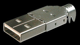 USB plug, series A, straight, length 13.3mm