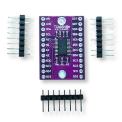 The TCA9548A multiplexer module allows the connection of 8 separate I2C buses