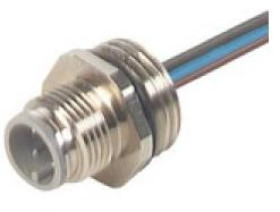 Złącze gniazdowe M12 męskie 5-pinowe kodowanie-A 50 V AC/60 V DC 4A EM12M5A FIX