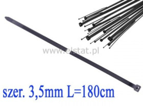 Opaska zaciskowa 3,5 x 180mm; czarna