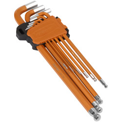 Sealey AK7175 Premier Imperial Extra-Long Ball-End Hex Key Set 9pc