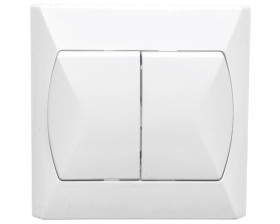 AKCENT Łącznik schodowy podwójny biały ŁP-10A/00