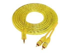 PRZEWOD JACK 2*RCA 5M ZOLTY