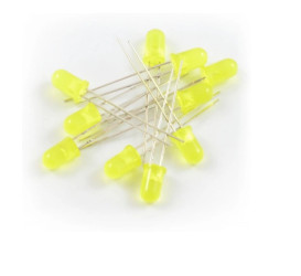 10szt. DIODA LED 3mm ŻÓŁTA MATOWA 3V
