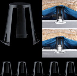 92400 Spacer for flush-mounted luminaires 62 - 90 mm, black, pack of 5