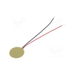 Buzzer blaszka piezo 12mm 20kHz z przewodem / LD-EDPE-1209