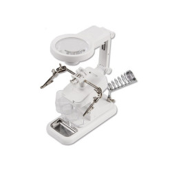 Zestaw Opt. Trzecia Ręka LED bia uchwyt z lupą i podst. podśw.