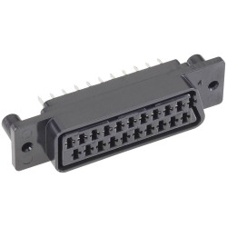 TruComponents 202715 SCART connector Socket, right angle Black
