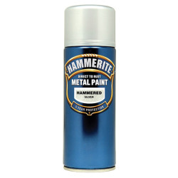 Hammerite 5084783 Direct to Rust Hammered Finish Aerosol Silver 400ml