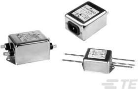 Filtr RFI 30A 1-fazowy 250 V AC 50/60Hz TE Connectivity Montaż kołnierzowy