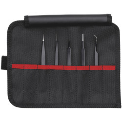 KNIPEX 92 00 01 ESD Universal Tweezers Set ESD 5 parts 90 mm