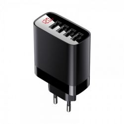 LAD.SIEC.4XUSB 6A 30W CZARNA+VOLT+AMPER.