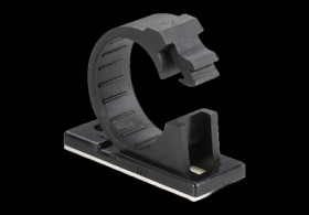 Cable fastener, max. bundle Ø 17 mm, PA, black, self-adhesive, (L x W x H) 41.3 x 15.6 x 25 mm, BYB-5-12H0209