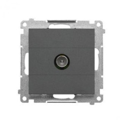 Simon 55 Gniazdo antenowe TV pojedyncze (moduł). Do instalacji indywidualnych Grafitowy mat TAK1.01/116