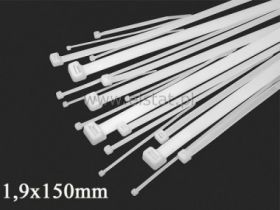 Opaska zaciskowa 1,9x150mm biała.