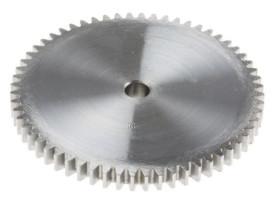 Koło zębate walcowe, moduł: 1, l.zębów: 60, śr. piasty: 14mm, śr. otworu: 6mm, Stal