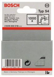 Zszywki płaskie typ 54, 12,9 x 1,25 x 6 mm Bosch Accessories 2609200218, N/A, Wymiary (D x S) 6 mm x 12.9 mm, 1000 szt.