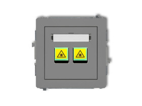 DECO Gniazdo światłowowode/optyczne podwójne szary mat 27DGOP-2 KARLIK