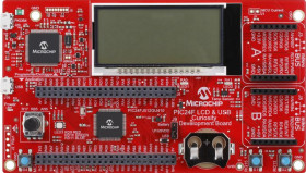 Mikrokontroler 16-bitowy Microchip PIC24F LCD and USB Curiosity Mikrokontroler PIC24F DM240018