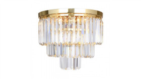 Lampa Sufitowa Amedeo Kolor Złoty/Przezroczysty Metal/Szkło, E27 Ip20...