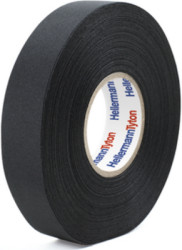Fabric tape, 19 x 0.25 mm, polyester, black, 25 m, 712-10003