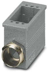 Grommet housing, size VC2, zinc die casting, PG21, angled, screw locking, IP65/IP66/IP67, 1884571