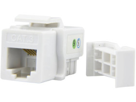 Moduł keystone telefoniczny kat.3 RJ11 6P4C biały NEKU