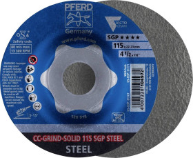 Tarcza szlifierska PFERD TOOLS CC-GRIND-SOLID 115 SGP STEEL 64187116 10 szt.