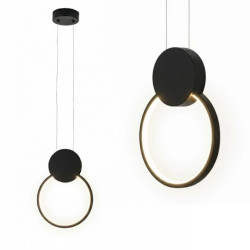 Lampa wisząca LED,lampa sufitowa 11W, 660lm, 4000K, IP20, czarna, FOREVER HOROZ