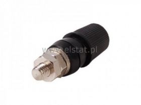 Gniazdo banan lab.4mm z zaciskiem czarnym B 60A