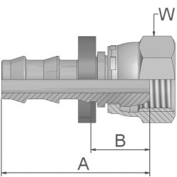 Złączka hydrauliczna, Złacze A: 1/4 cala, Złacze B: M12 żeńskie, Mosiądz, 250 barów