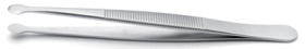 Flat tip tweezers, uninsulated, antimagnetic, stainless steel, 115 mm, 33A.SA.1