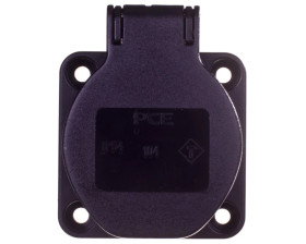 Gniazdo tablicowe 10/16A 2P+Z 230V czarne IP54 104-0ss