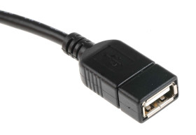 Kabel USB Złącze A USB B Złącze B USB A dł. 150mm Przewód USB USB 2.0 kolor: Czarny