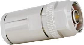 N plug 50 Ω, screw connection, straight, N-STECKER ECOFLEX 10 (LÖTFREI)