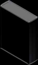 Aluminum Profile enclosure, (L x W x H) 210 x 167 x 53 mm, black (RAL 9004), IP54, TEKAL 42.29