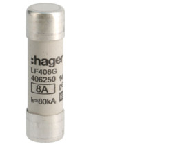 Wkładka bezpiecznikowa cylindryczna CH-14 14x51mm gG 8A 500VAC LF408G HAGER