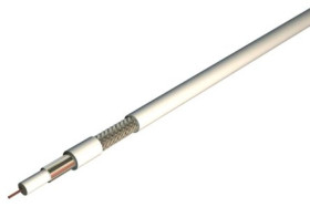 Kabel koncentryczny, 100m, 17VATCAPH1, Polichlorek winylu PVC, Biały Bez zakończenia Bez zakończenia 100m, RS PRO Bez