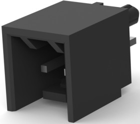 Pin header, 2 pole, pitch 2.54 mm, straight, black, 2-644486-2