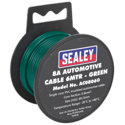 Sealey AC0806G Automotive Cable 8A 6mtr Green