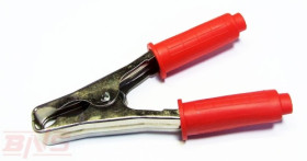 Krokodylek do akumulatora; 120A; czerwony