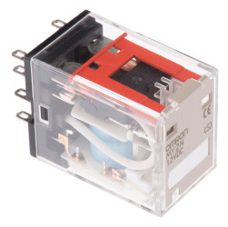 Przekaźnik mocy 12V dc DPDT Omron 5 A 900mW, Wciskane 165 Ω Wciskane