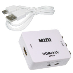 Konwerter HDMI do AV RCA Audio adapter sygnału wej. HDMI wyj. AV NEPOWER