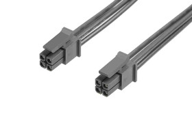 Kabel przewód-płytka, Micro-Fit 3.0, 300 V AC/DC, 8,5 A, raster: 3mm, 600mm, Cyna, Czarny