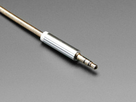 Adafruit 3.5mm Stereo Male/Male Cable - Gold Metal - 1 meter long