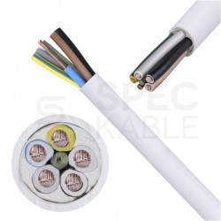 Kabel instalacyjny YDY 5x6mm2 biały 450/750V drut Elektrokabel